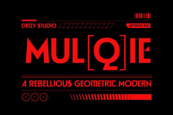 Mulqie: Bold Geometric Font
