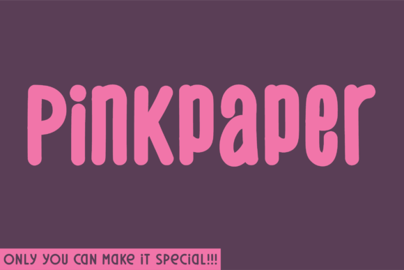 Pinkpaper: A Unique Handwritten Font