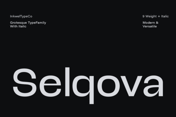 Selqova: A Modern Typeface for Web Design